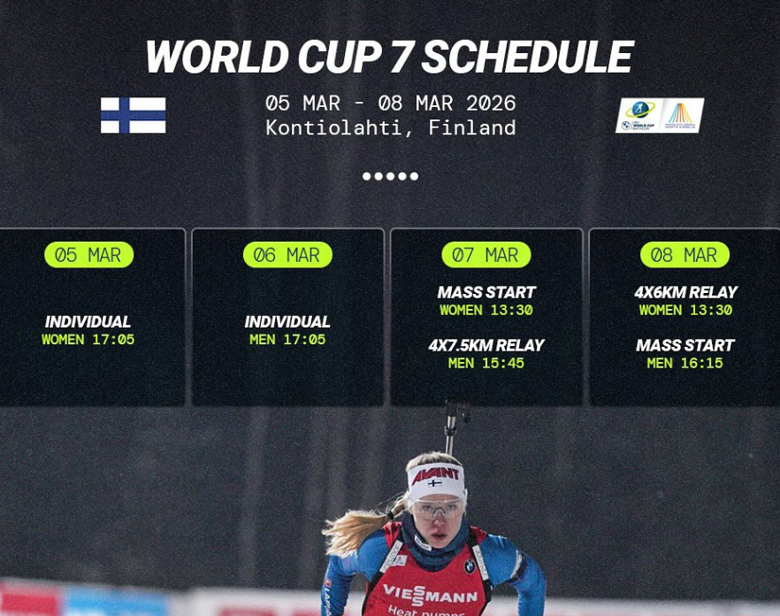 Kalendarz Pucharu Świata w biathlonie - sezon 2025-2026 - Kontiolahti
